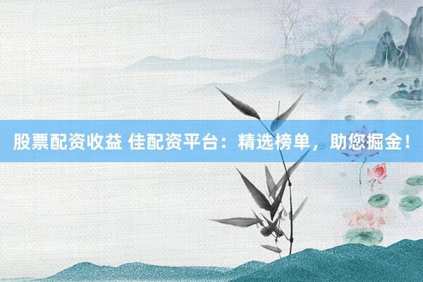 股票配資收益 佳配資平臺：精選榜單，助您掘金！
