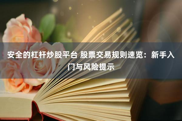 安全的杠桿炒股平臺 股票交易規(guī)則速覽：新手入門與風(fēng)險(xiǎn)提示